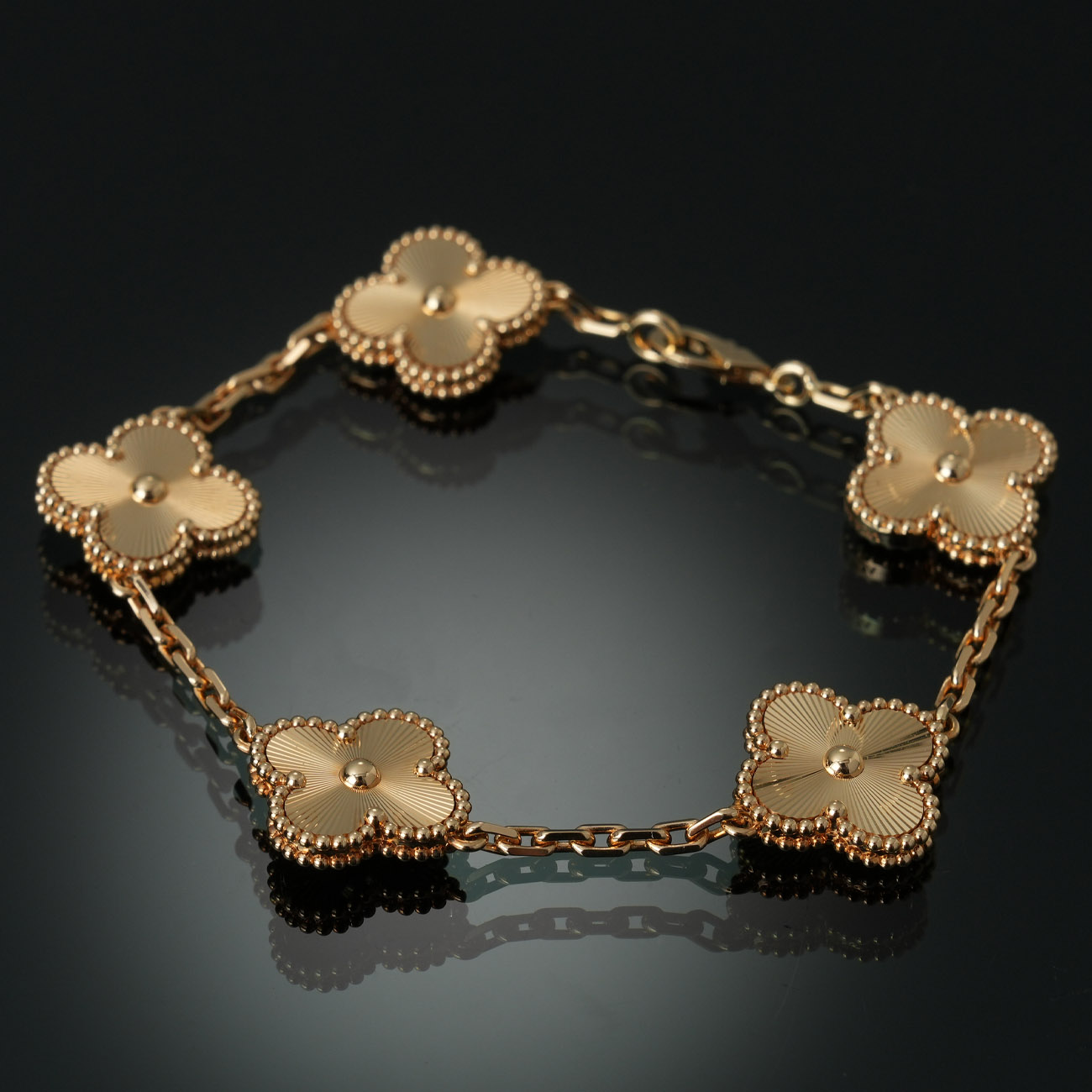 Van Cleef & Arpels(USED)반클리프앤아펠 빈티지 알함브라 브레이슬릿 기요셰 5 모티브